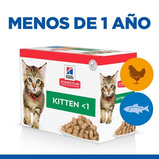 Hill's Science Plan Kitten Pollo y Pescado sobre para gatos Multipack